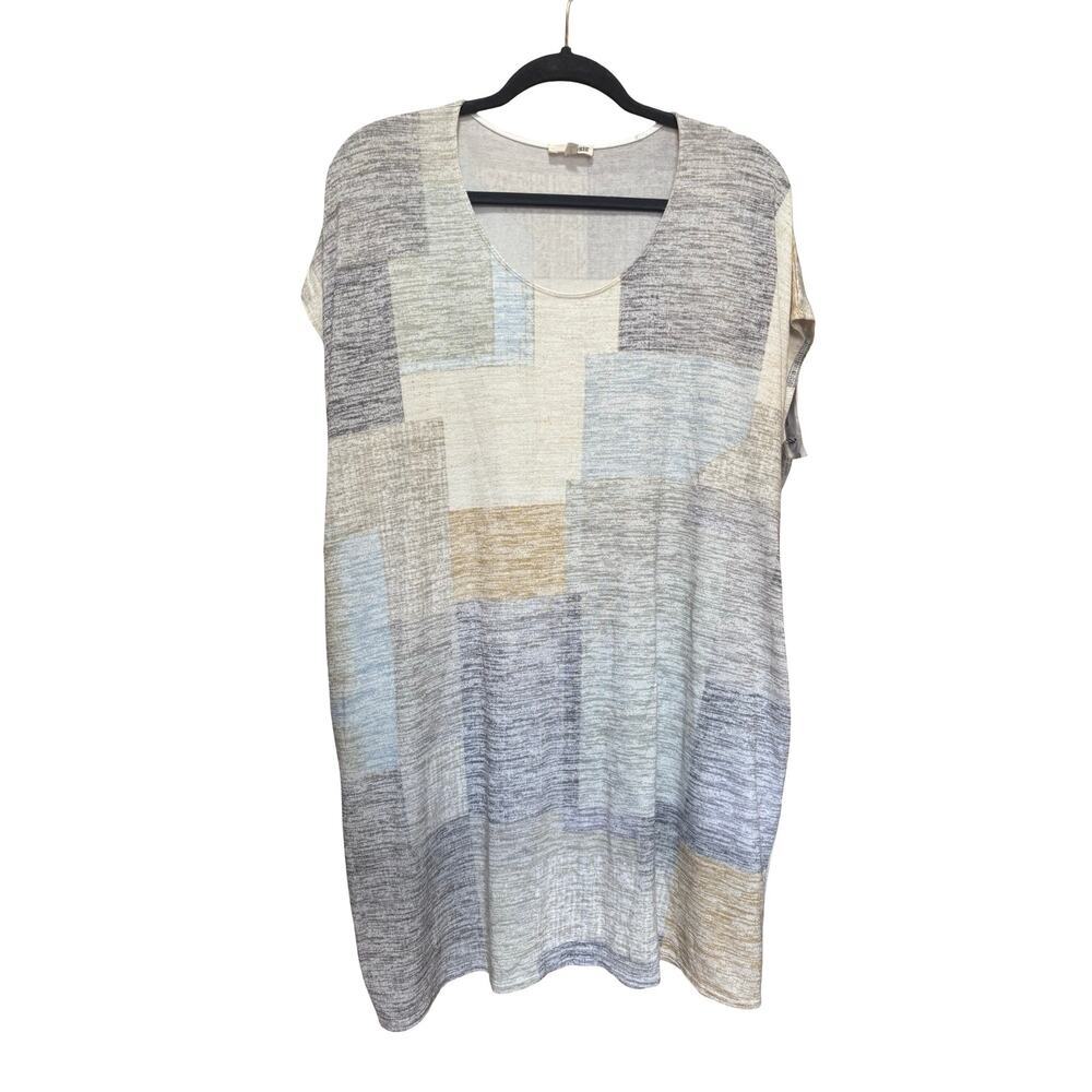 Aritzia Wilfred Free Patchwork Knit T Shirt Dress Oversized Pocket Mini Size Sma